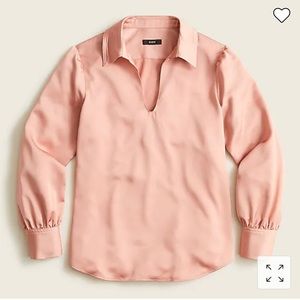 Jcrew NWOT collared satin blouse